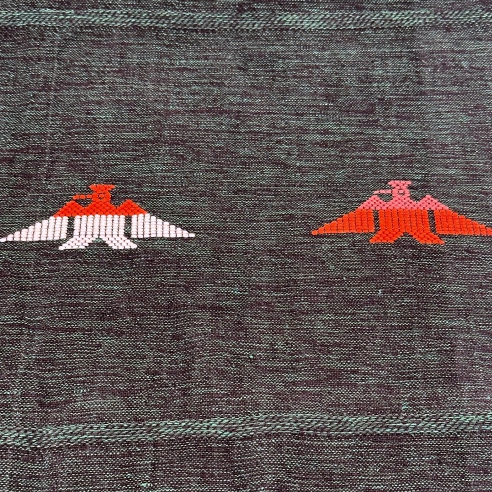 98"x49"  Chimayo Thunderbird Arrows Geometric Embroidered Stitch Sheet‎ Curtain - Picture 7 of 12